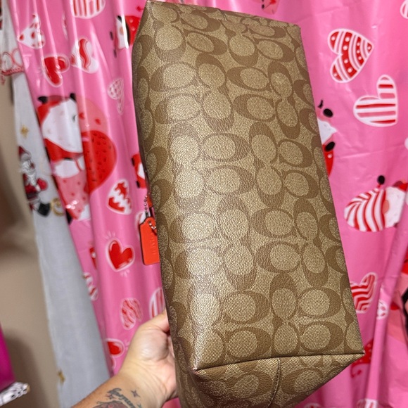 Coach City Tote Bag Tan & Orange - Picture 3 of 11